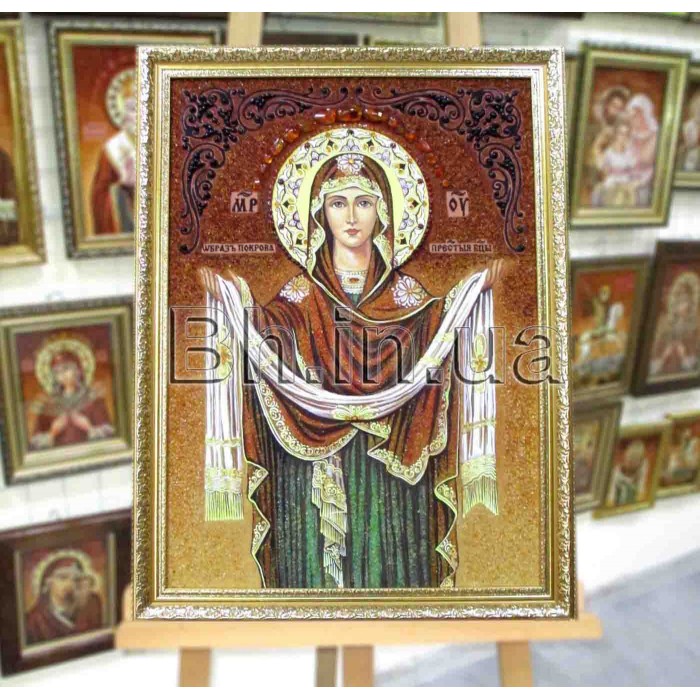 Ікона Божа мати "Покрова Пресвятої Богородиці" (ІБ-77) 40х60 см. 