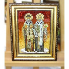 Ікона іменна  «Святий Спиридон і Микола» (ІЧ-242) 20х30 см.  