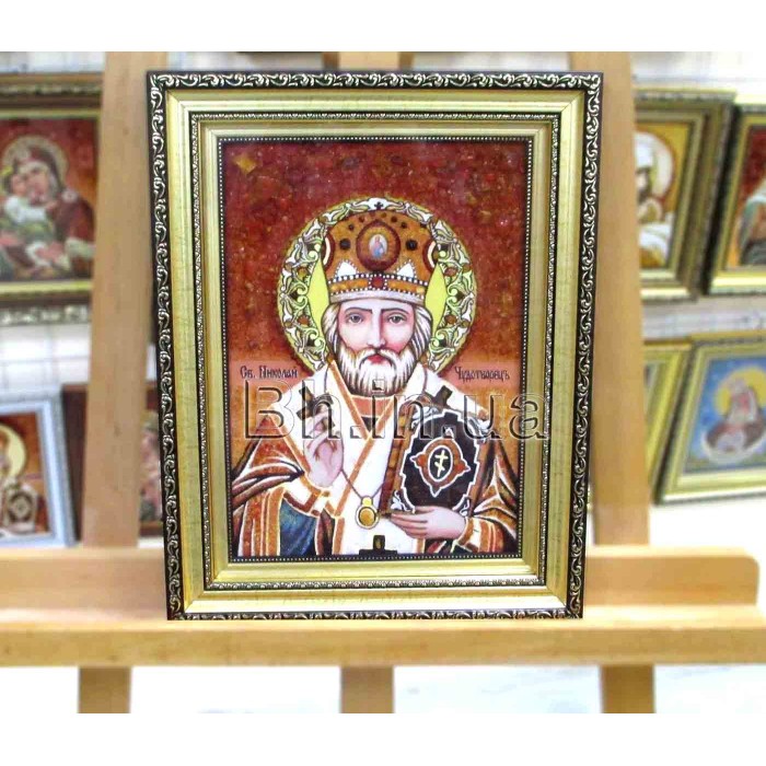 Ікона іменна «Святий Миколай» (ІЧ-56) 15х20 см. 